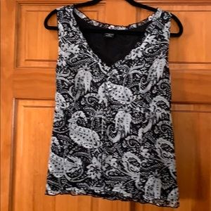 Tribal Black & White Sleeveless Top 14